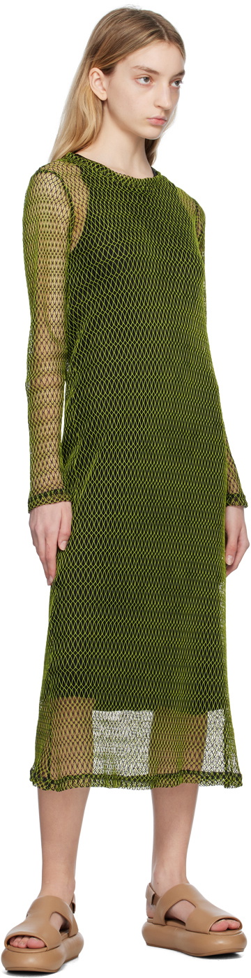 Song for the Mute Green & Black Crewneck Midi Dress Song for the Mute Song for the Mute Green & Black Crewneck Midi Dress Song for the Mute