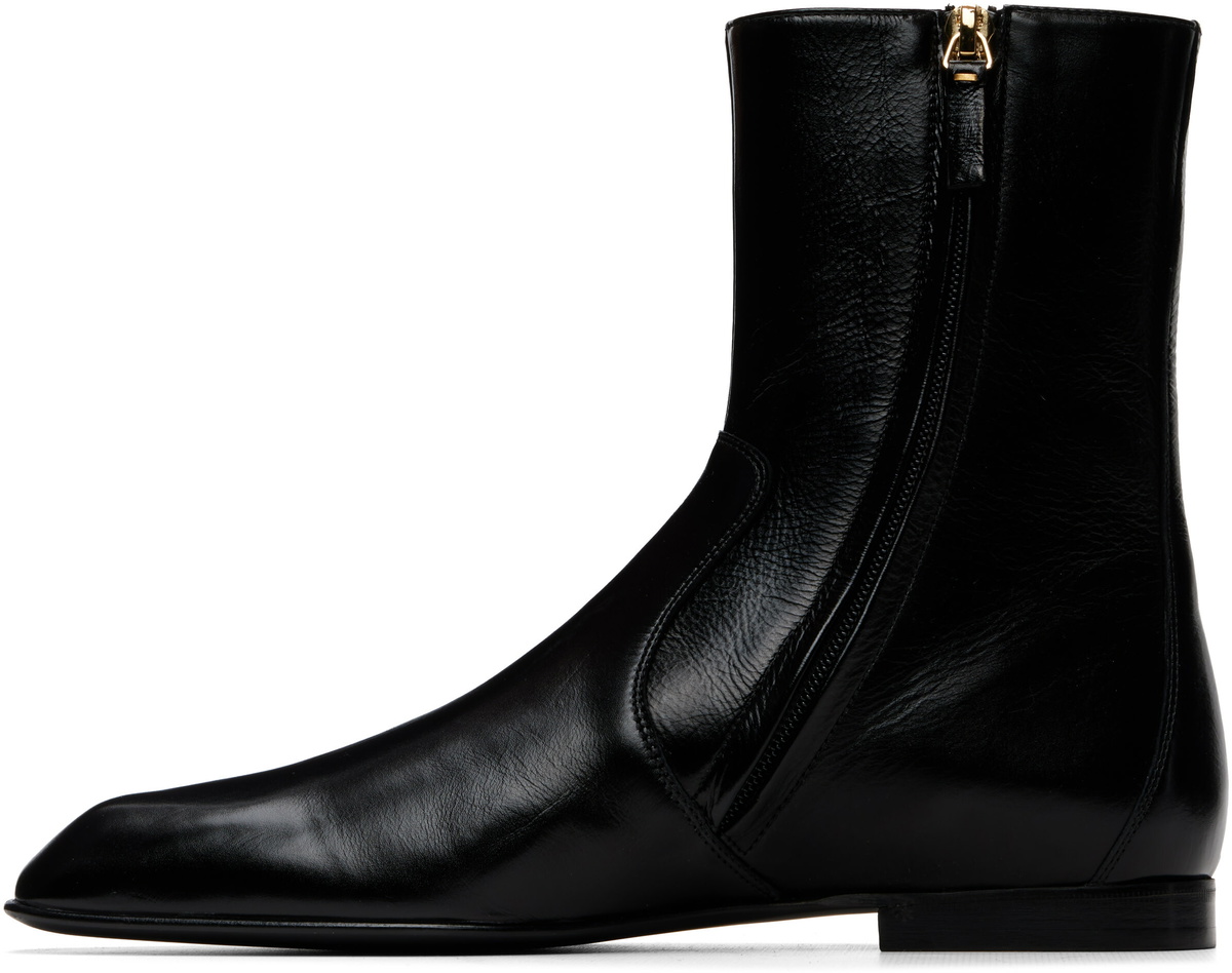 KHAITE Black Colt Ankle Boots