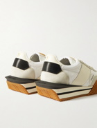 TOM FORD - James Rubber-Trimmed Leather, Suede and Nylon Sneakers - White