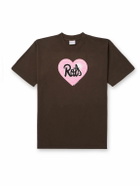 Stray Rats - Logo-Print Cotton-Jersey T-Shirt - Brown