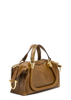 Chloe Paraty 24 Mini Glossed Leather Shoulder bag - Mid Brown - One Size