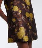 La DoubleJ Devon floral jacquard minidress