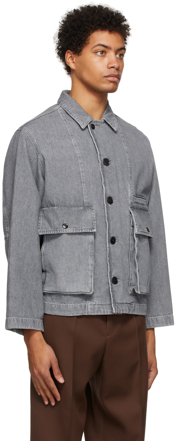 Lemaire Grey Boxy Blouson Jacket Lemaire