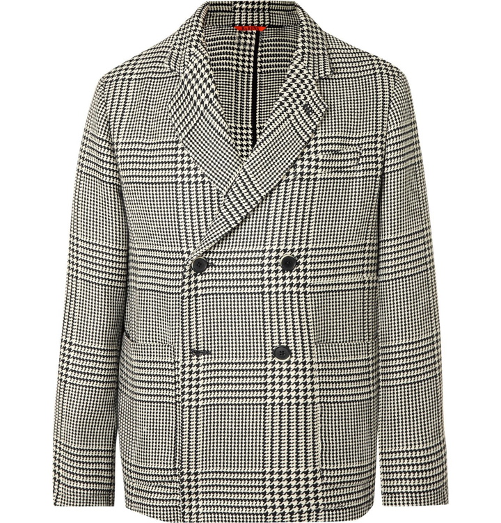 Photo: Barena - Unstructured Double-Breasted Prince of Wales Checked Wool-Blend Blazer - Multi