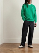 Nike - Sportswear Club Logo-Embroidered Cotton-Blend Jersey Sweatshirt - Green
