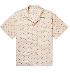 Remi Relief - Camp-Collar Paisley-Trimmed Cotton Shirt - Beige