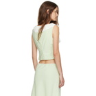GUIZIO Green Gingham Paloma Lace Top