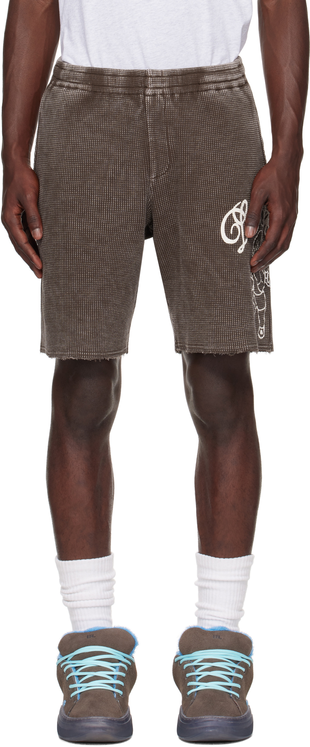 Dime Brown Waffle Fighter Shorts