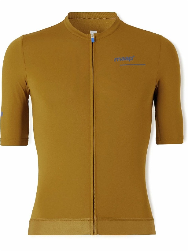 Photo: MAAP - Training Logo-Print Cycling Jersey - Yellow
