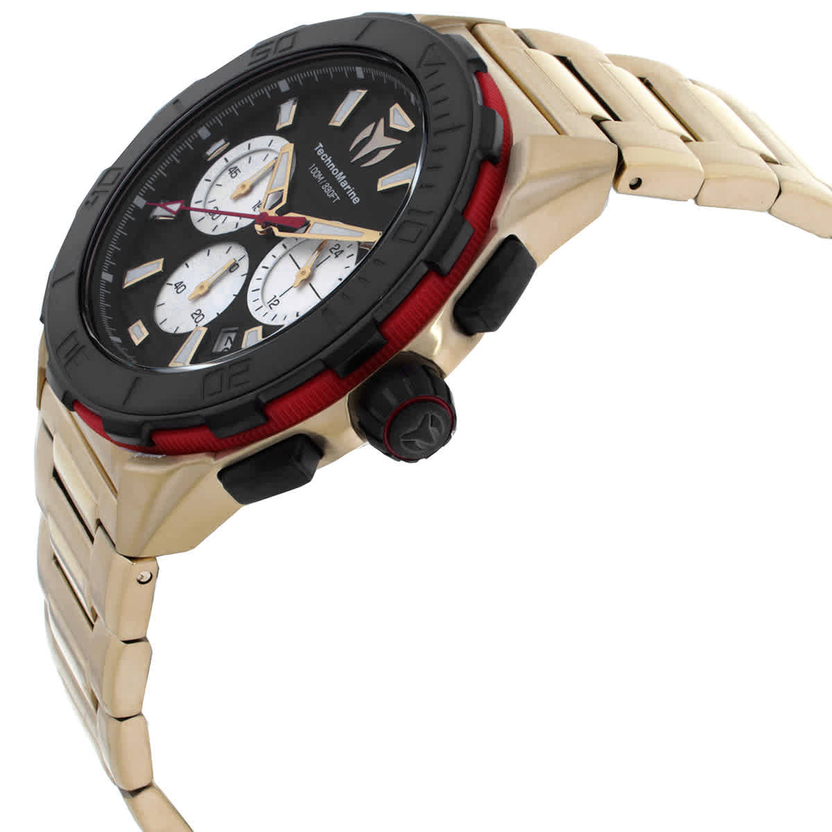 TechnoMarine Seven Seas Chronograph GMT Quartz Black Dial Mens Watch TM-725033