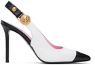 Balmain White & Black Two-Tone Pumps