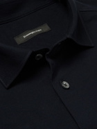 ERMENEGILDO ZEGNA - Cotton-Piqué Shirt - Blue