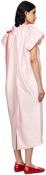 Simone Rocha Pink Pleated Midi Dress