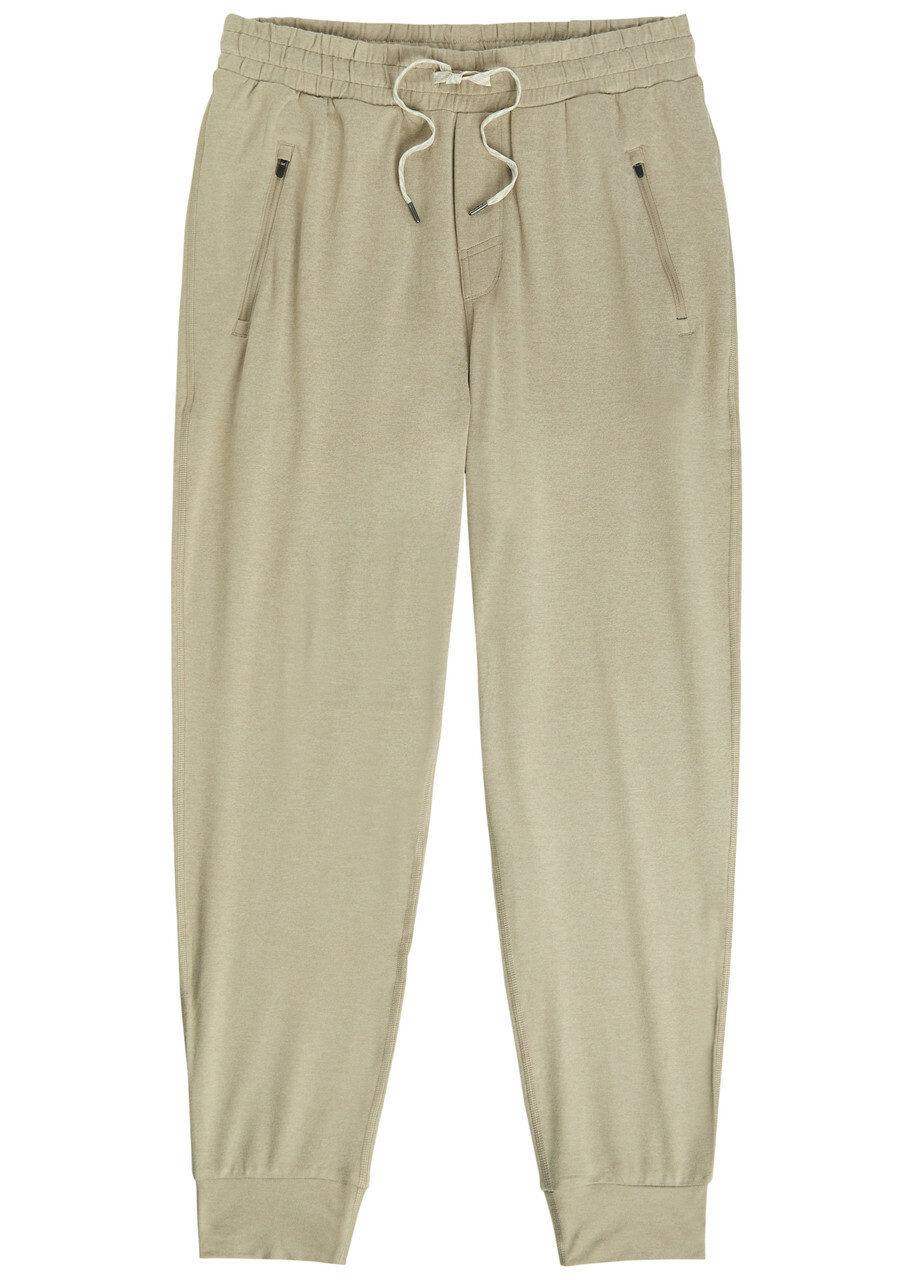 Vuori Ponto Performance 28 Stretch-jersey Sweatpants Beige