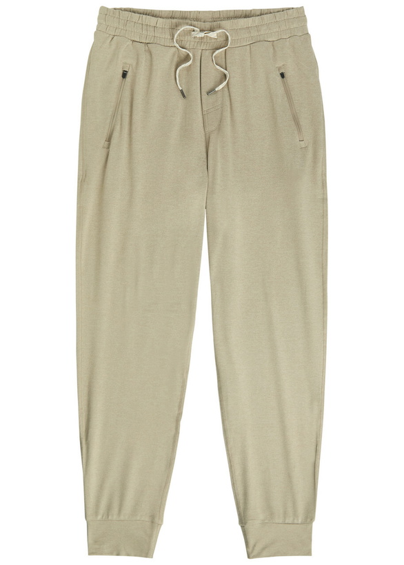 Photo: Vuori Ponto Performance 28 Stretch-jersey Sweatpants Beige