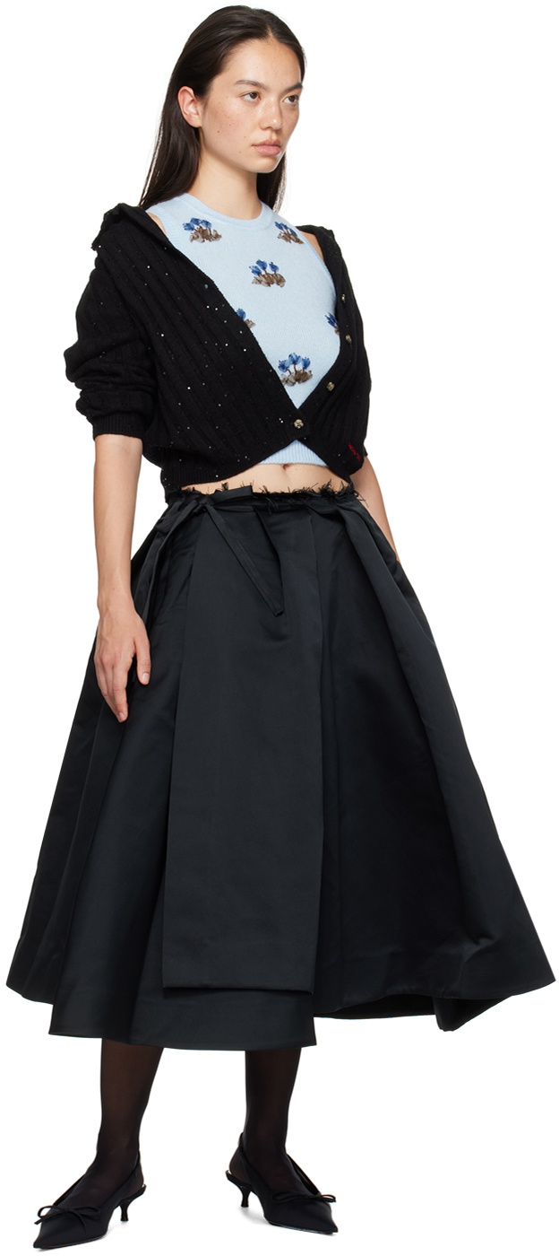 SHUSHU/TONG Black Sequins Cardigan