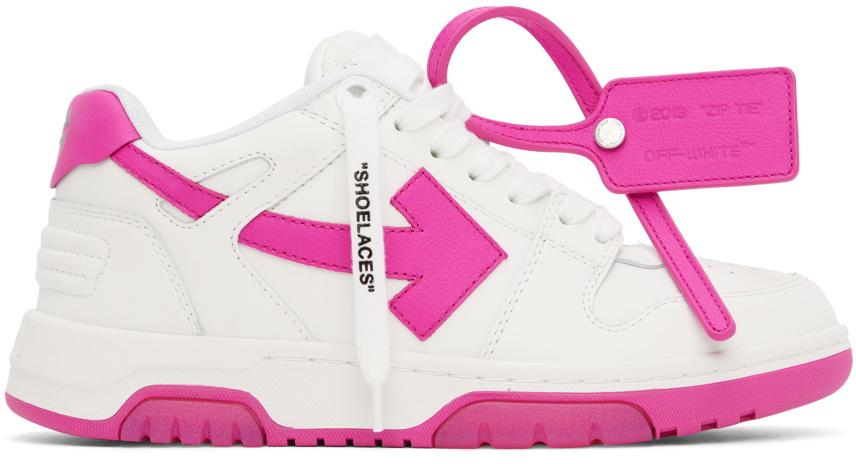 Off-White Out of Office Sneakers - Leather - White/Pink