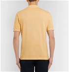 Incotex - Slim-Fit Garment-Dyed Cotton-Piqué Polo Shirt - Yellow