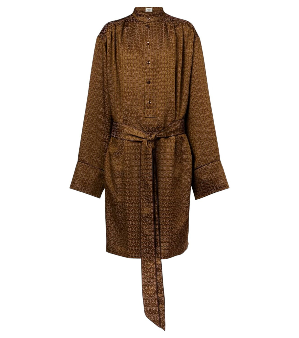 Saint Laurent Biscuit Velvet Mini Dress Saint Laurent
