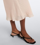Alessandra Rich Bow-detail ruffled silk jacquard midi dress