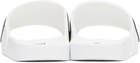 Versace Jeans Couture White Logo Shelly Pool Slides