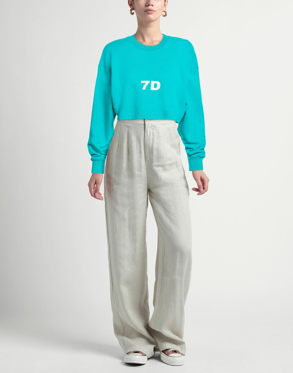 7 Days Active Womens Sweatshirt Emerald in Green