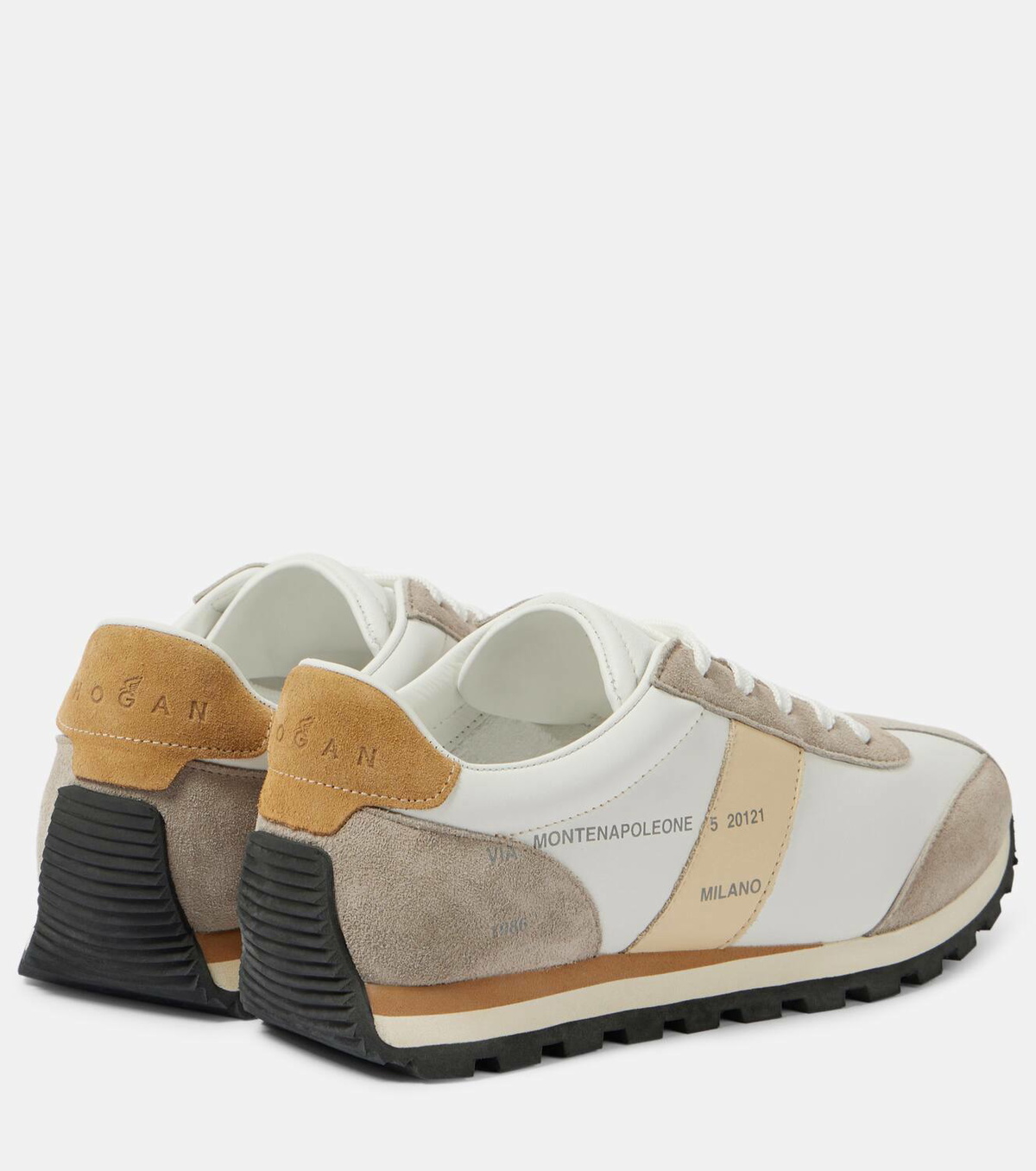 スニーカー HOGAN 86ER - Leather and suede trainers Sneakers Hogan 86er WHITE, BEIGE, BROWN for Man