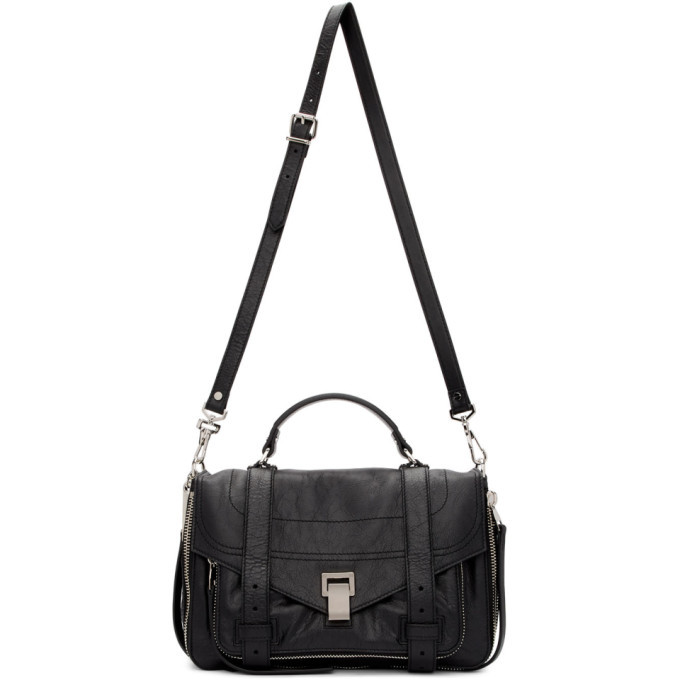 Proenza Schouler Black Medium Zip PS1 Messenger Bag Proenza Schouler