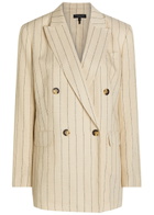 Rag & Bone Emile Pinstriped Double-breasted Blazer White