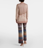 Missoni Belted lamé wrap cardigan