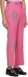 NEEDLES Pink Jacquard Trousers