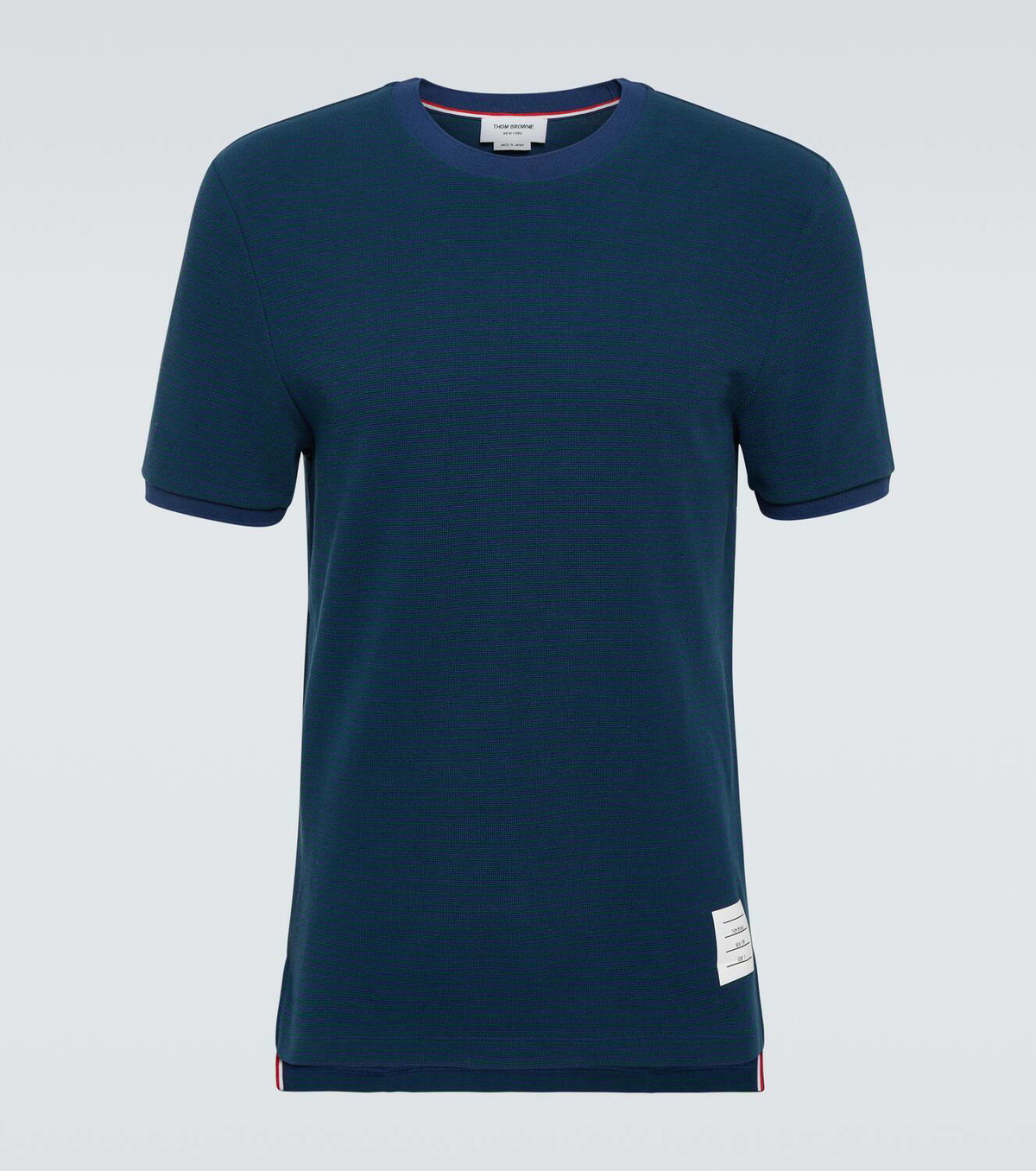 Tシャツ・カットソー THOM BROWNE STRIPED COTTON JERSEY T-SHIRT Thom Browne - Striped cotton jersey T-shirt Thom Browne