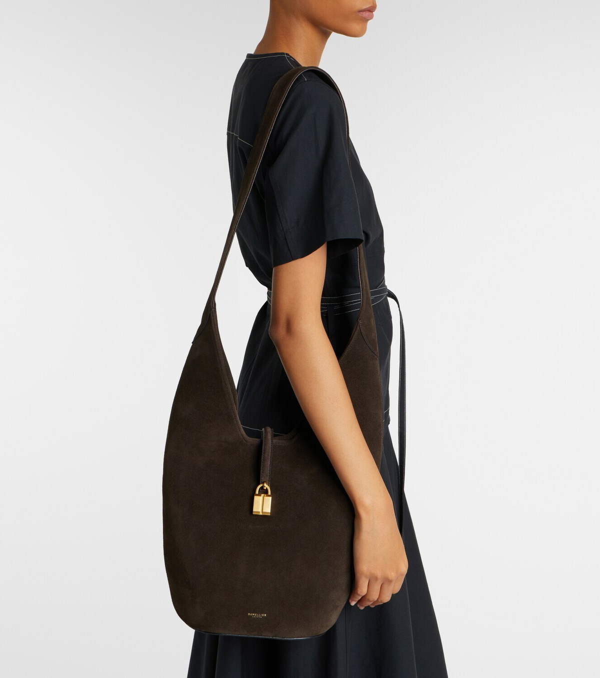 DeMellier Siena Medium suede shoulder bag