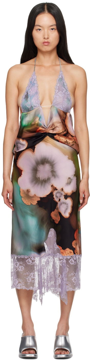 Collina Strada Multicolor Court Slip Midi Dress