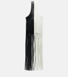 Khaite Livia Small fringed leather tote bag