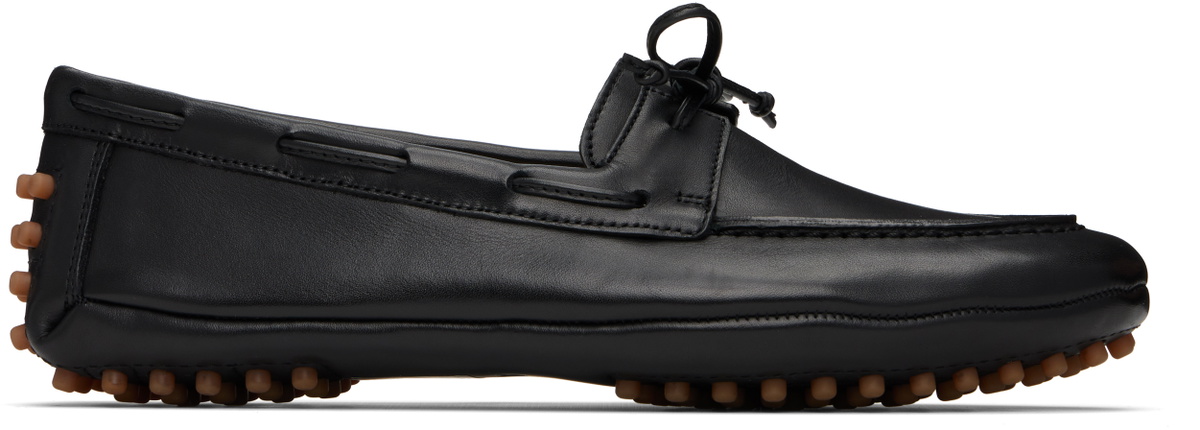 Le Monde Beryl Black Driver Slip-on Loafers