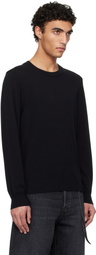 Reigning Champ Black Cotton Cashmere Riviera Crewneck Sweater