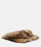 Dolce&Gabbana Shearling thong sandals