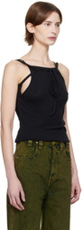 Eckhaus Latta Black Flip Tank Top