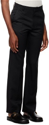 System Black Pleated Trousers