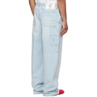 COÛT DE LA LIBERTÉ Blue Nova Sling Over Sized Painter Jeans