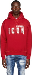 Dsquared2 Red Icon Spray Hoodie