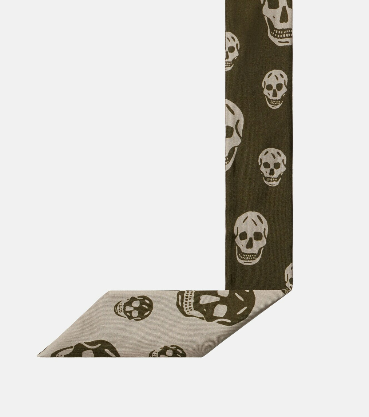 McQueen Skull silk twill scarf