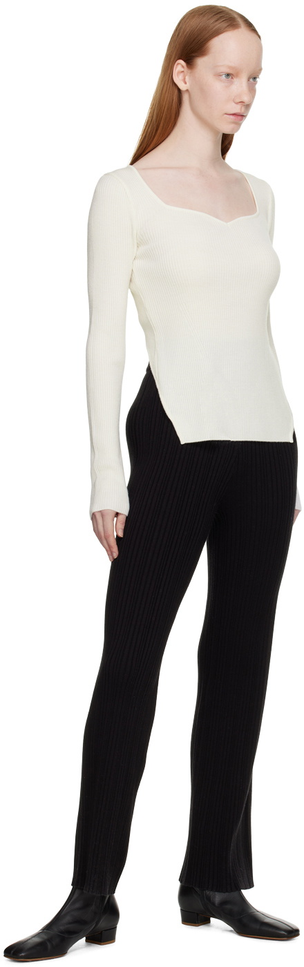 LVIR Off-White Sweetheart Neck Sweater