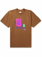 Stray Rats - Logo-Print Cotton-Jersey T-Shirt - Brown