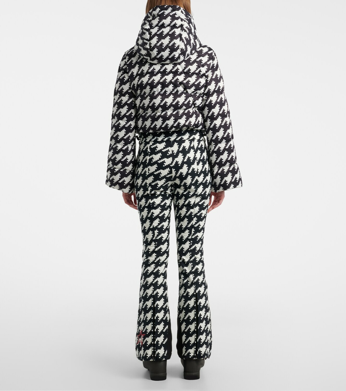 Perfect Moment Polar Flare houndstooth down ski suit