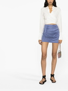 GAUGE81 White Sabinas Wrap Silk Blouse