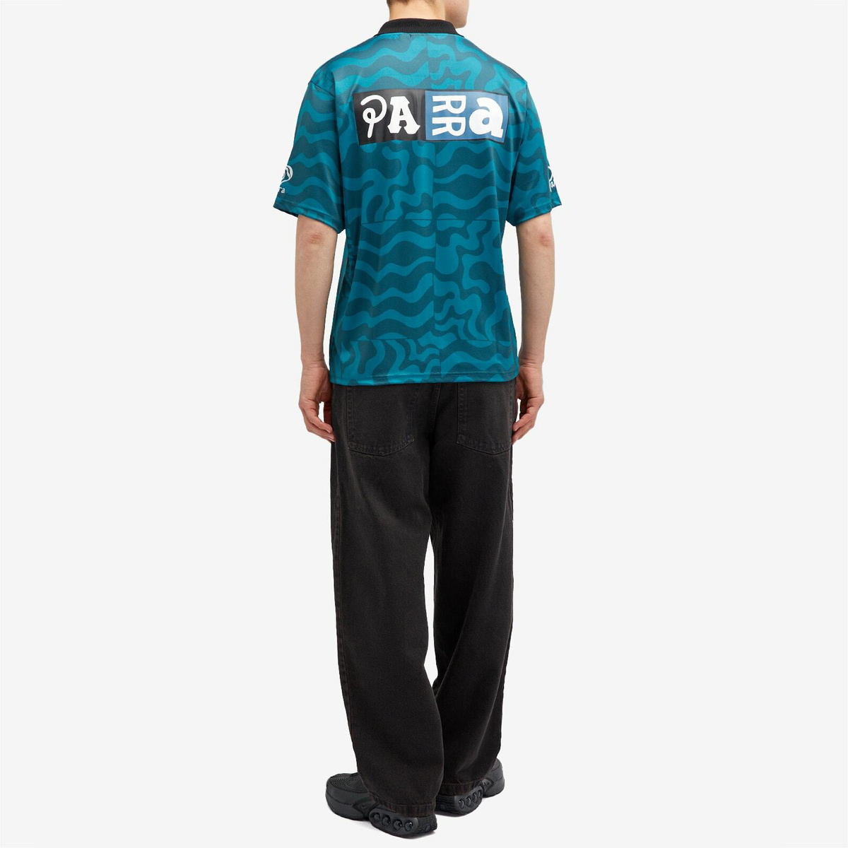 By Parra Men's Sports Flag Polo Shirt in Deep Sea Green