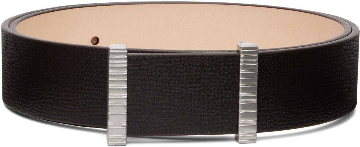 Paul Smith Brown Stripe Buckle Belt