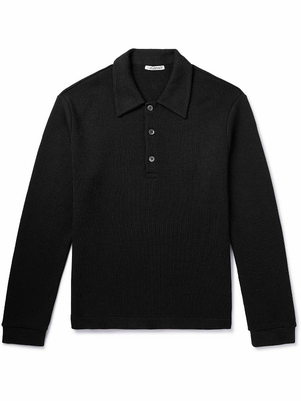 Photo: Our Legacy - Ile Piqué Polo Shirt - Black